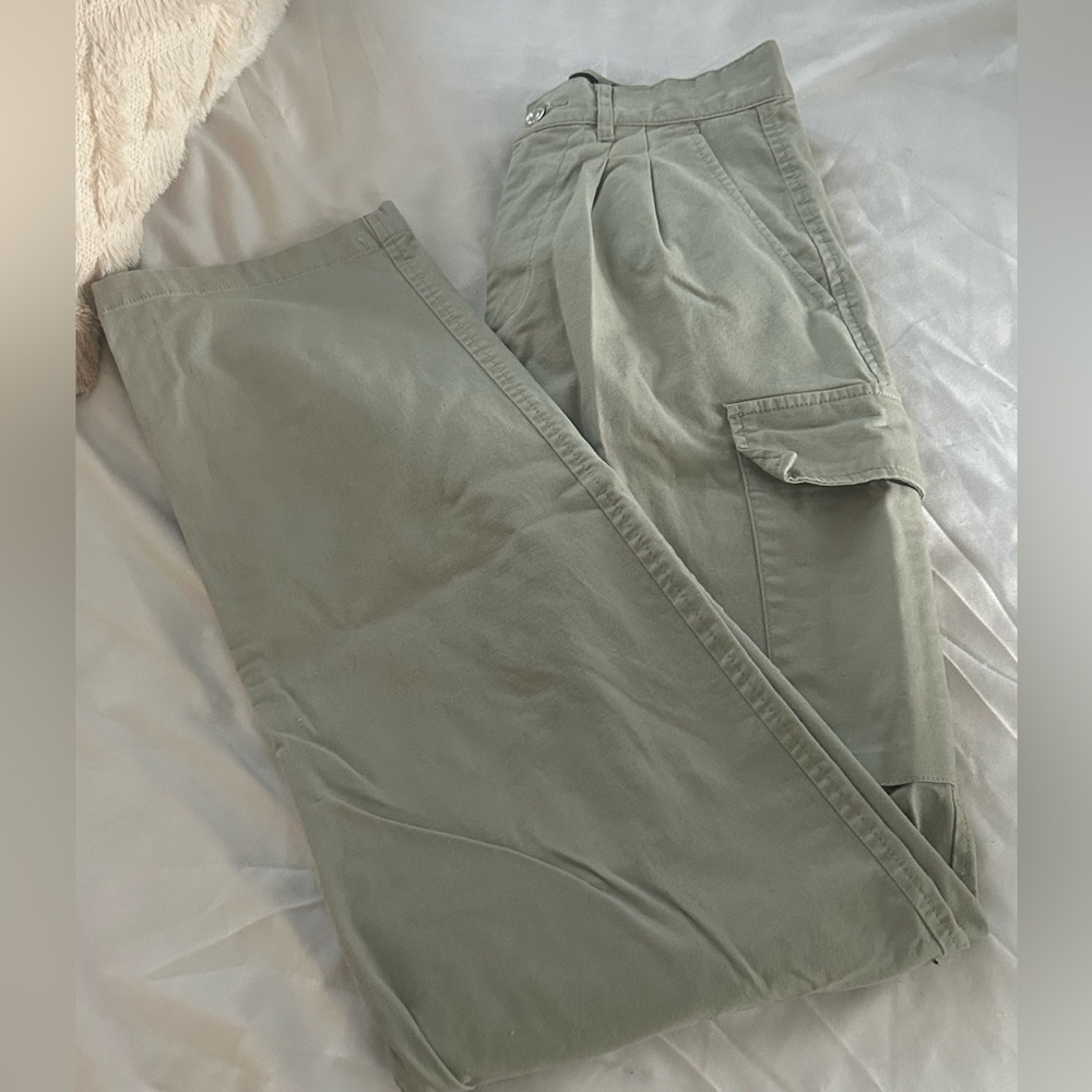 Asos Design Tall pleated front chino pants with cargo pockets in sage